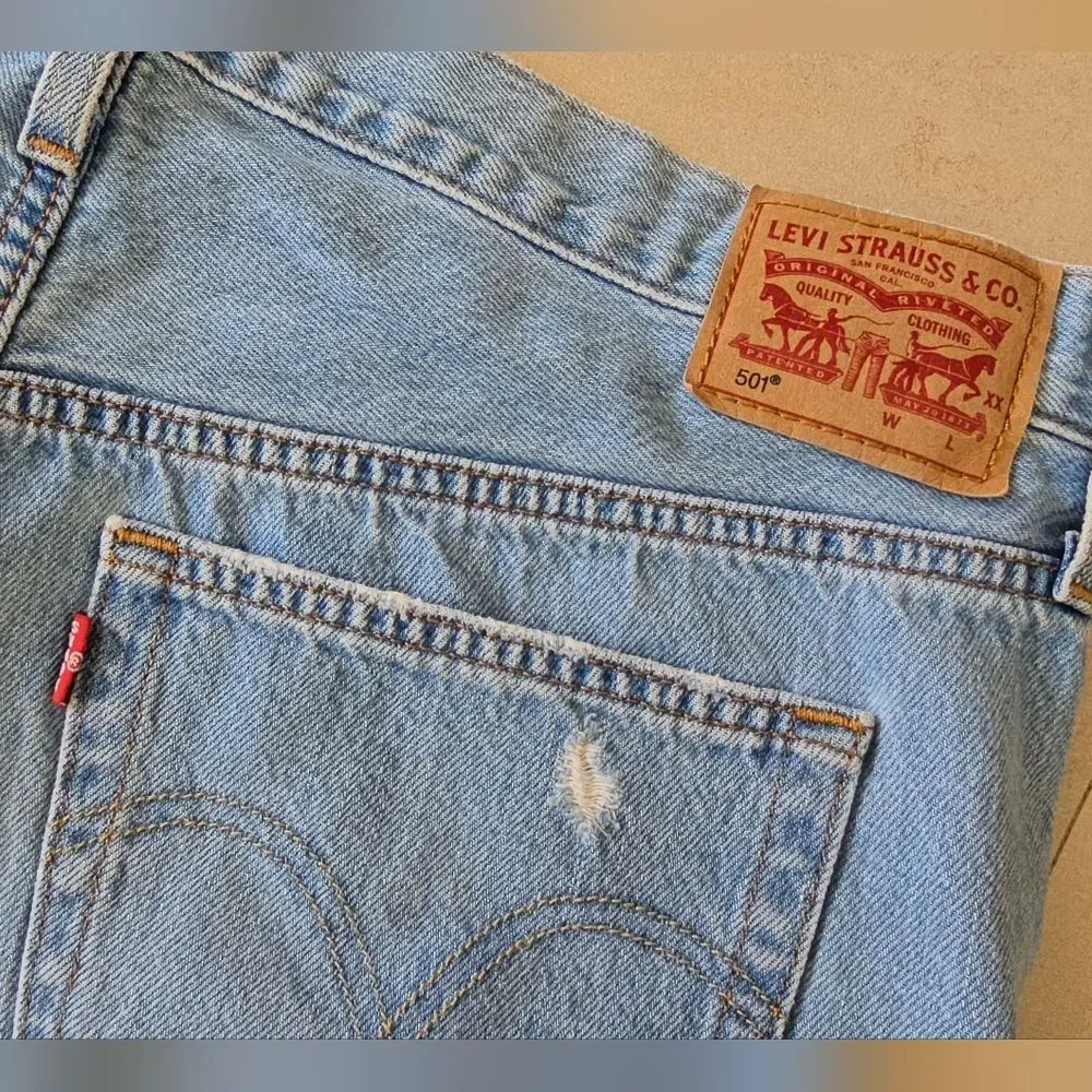 Light Blue Distressed Denim Women's Shorts. Great Condition.